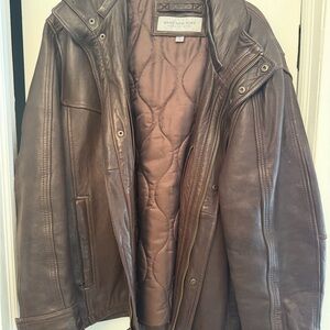 Marc New York Dark Brown Leather Jacket